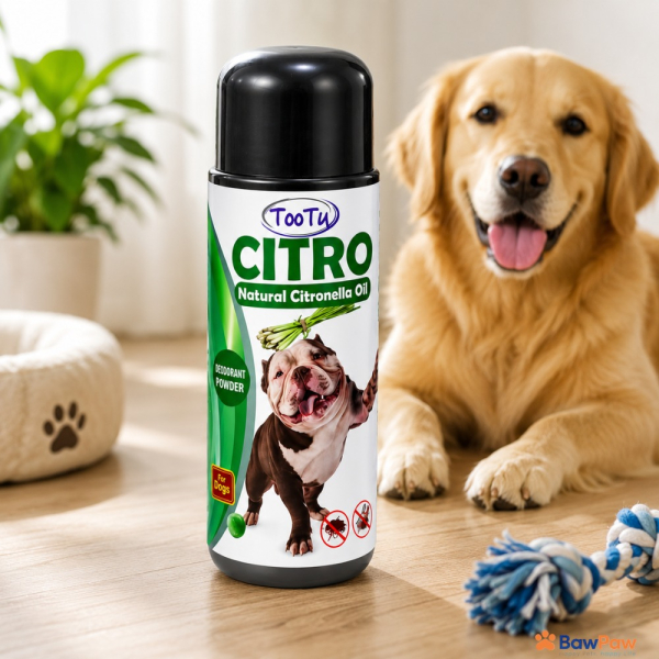 Citro Natural Talc Powder for Dogs 90g | Citronella Oil Flea & Tick Protection