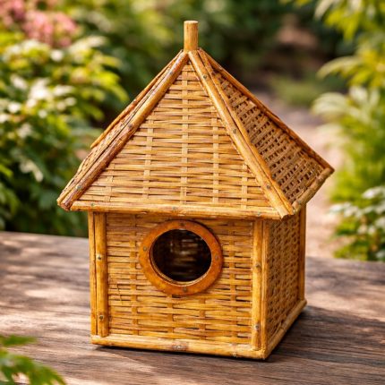 Cane & Wooden Bird Nest